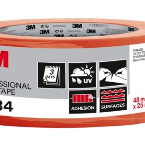 3m cinta adhesiva americana 48mm x 25m alta adherencia color naranja