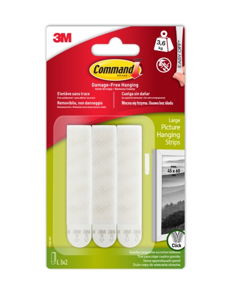 command tiras adhesivas para colgar cuadros color blanco