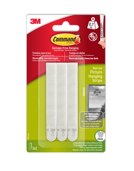 command tiras adhesivas para colgar cuadros color blanco