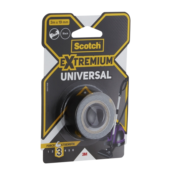 scotch extremium universal cinta adhesiva americana 3m x 19mm color negro