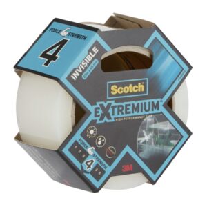 scotch extremium invisible cinta adhesiva 48mm x 20m altas prestaciones color transparente