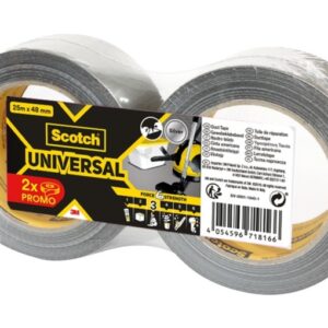scotch universal cinta adhesiva americana 48mm x 25m color plata