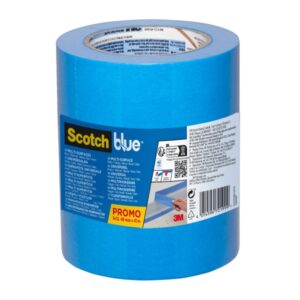 scotchblue pack de 3 cintas de enmascarar 48mm x 41m 100% pefc multisuperficie color azul