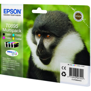 epson t0895 pack de 4 cartuchos de tinta originales c13t08954010