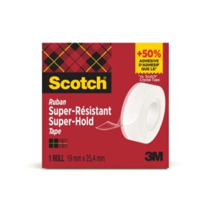 scotch super hold cinta adhesiva extrafuerte 19mm x 25.4m color transparente