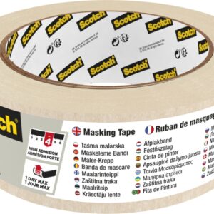 scotch basic cinta de enmascarar 36mm x 50m color blanco