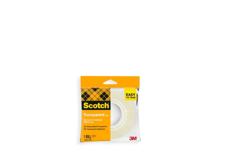scotch cinta adhesiva facil de cortar 15mm x 33m color transparente