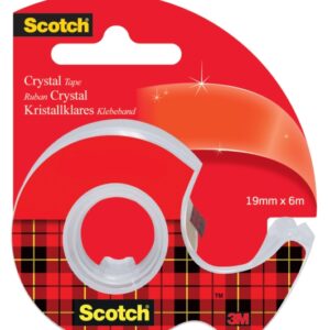 scotch crystal cinta adhesiva incluye dispensador 19mm x 6m color transparente
