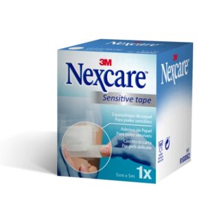 nexcare sensitive esparadrapo 50mm x 5m color blanco