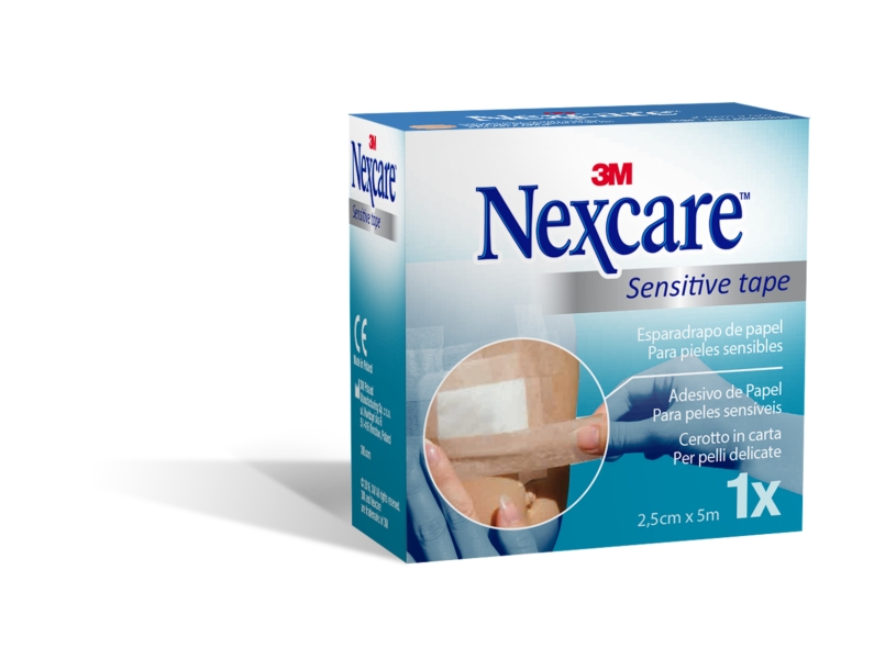 nexcare sensitive esparadrapo 25mm x 5m color piel