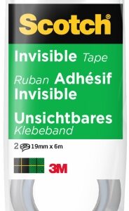 scotch magic pack de 2 cintas adhesivas invisible 19mm x 6m color transparente