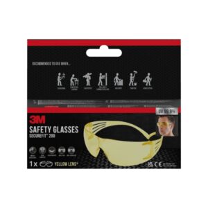 3m securefit gafas de seguridad lentes amarillas mejor contraste en poca luz antivaho antirrayaduras proteccion uv color amarillo claro