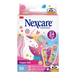 nexcare happy kids magic pack de 20 apositos surtidos transpirables para pieles delicadas color estampado infantil