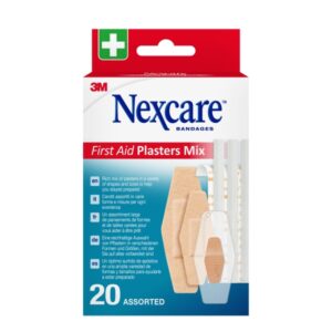 nexcare pack de 20 apositos surtidos transpirable colores surtidos