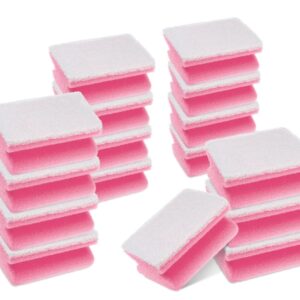 scotch brite pack de 16 esponjas para aseo xxl proteccion para los dedos color rosa/blanco