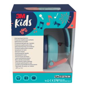 3m orejeras auditivas infantiles snr 30db diadema flexible ajustable color turquesa