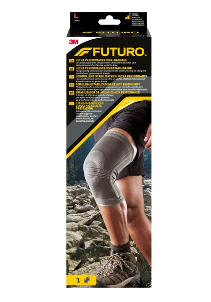 futuro rodillera talla l estabilizadora uso de alto rendimiento transpirable elastico color gris oscuro