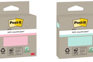 post it bloc de 100 notas adhesivas recicladas forma cuadrada colores surtidos aleatorios