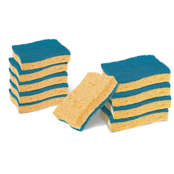 scotch brite pack de 10 estropajos de cocina no raya celulosa color amarillo
