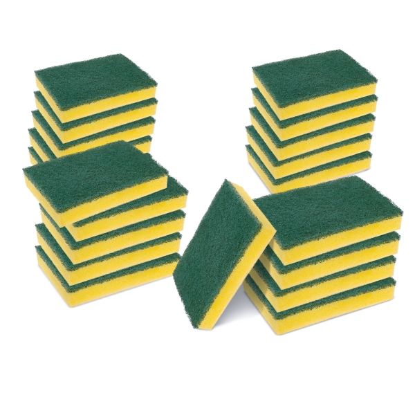 scotch brite classic pack de 20 estropajos de cocina color amarillo