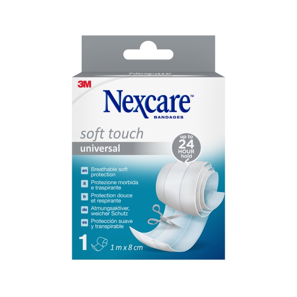nexcare universal flexible textile aposito para cortar 1m x 8cm transpirable tacto agradable color blanco