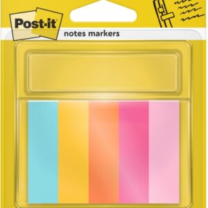 post it pack de 5 blocs de 50 marcadores reposicionables forma rectangular colores surtidos