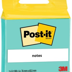 post it bloc de 100 notas adhesivas reposicionables forma rectangular 63.5x76mm color verde