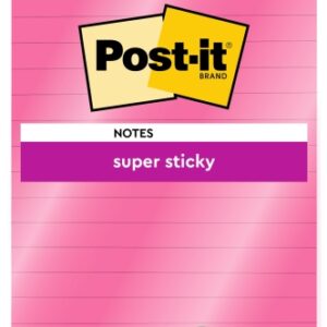 post it super sticky bloc de 45 notas adhesivas reposicionables forma rectangular 101x152mm color rosa