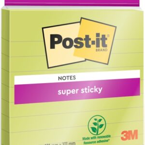 post it super sticky bloc de 45 notas adhesivas reposicionables forma cuadrada 101x101mm color verde