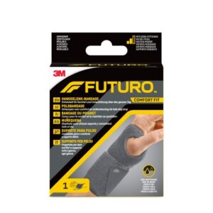 futuro comfort soporte para mano ajustable transpirable elastico color gris