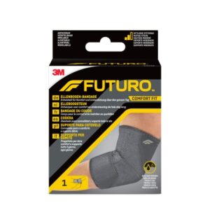 futuro comfort codera ajustable (20.3 40.6cm) transpirable aisla la humedad elastico color gris