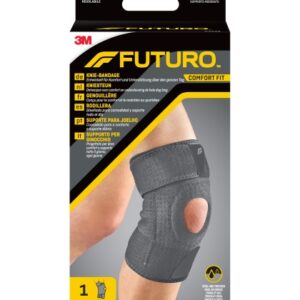 futuro comfort rodillera ajustable (27.9 55.9cm) transpirable aisla la humedad elastico color gris oscuro