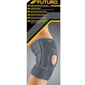 futuro rodillera ajustable (27.9 55.9cm) estabilizadora transpirable color gris oscuro