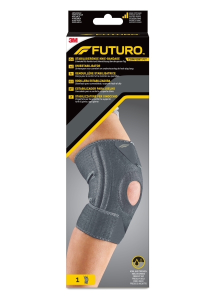 futuro rodillera ajustable (27.9 55.9cm) estabilizadora transpirable color gris oscuro