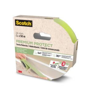 scotch premium protect cinta de enmascarar 24mm x 50m 70% pefc color verde