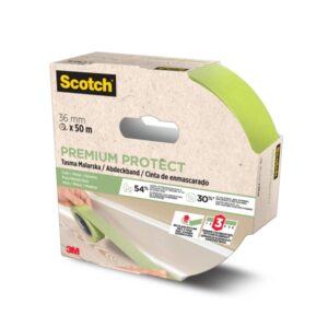 scotch premium protect cinta de enmascarar 36mm x 50m 70% pefc color verde