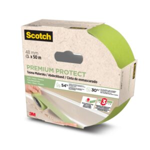 scotch premium protect cinta de enmascarar 48mm x 50m 70% pefc color verde