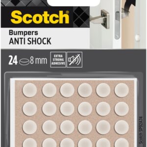 scotch topes adhesivos para muebles antichoque diametro de 8mm paquete de 24 color blanco