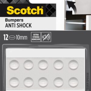 scotch topes adhesivos para muebles antichoque diametro de 10mm paquete de 12 color transparente
