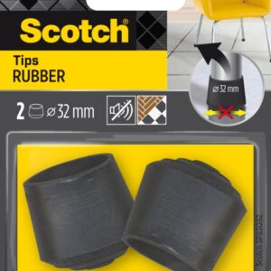 scotch pack de 2 conteras de goma diametro de 32mm color negro