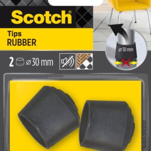 scotch pack de 2 conteras de goma diametro de 30mm color negro
