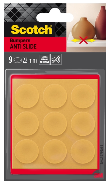 scotch pack de 9 almohadillas adhesivas antideslizantes diametro de 22mm color transparente