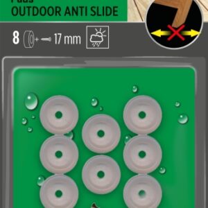 scotch pack de 8 almohadillas antideslizantes para artornillar diametro 17mm uso en exterior color transparente