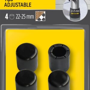 scotch pack de 4 conteras ajustables diametro de 22 25mm color negro