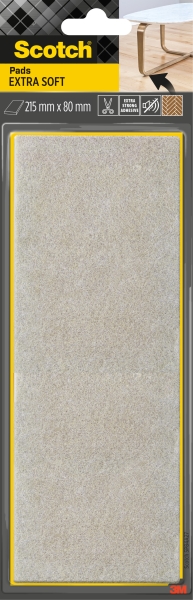 scotch almohadilla de fieltro adhesiva extra suaves 215 x 80mm color beige