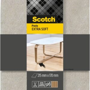 scotch almohadilla de fieltro adhesiva extra suaves 215 x 170mm color gris