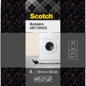 scotch pack de 4 almohadillas protectoras antichoque 100x100mm color negro