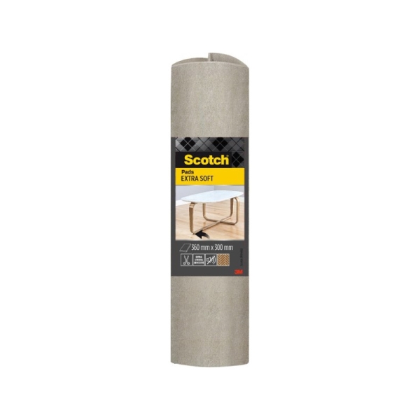 scotch almohadilla de fieltro adhesiva extra suaves 300 x 360mm color beige