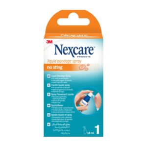 nexcare aposito liquido 18ml sin alcohol secado rapido impide entrada de agua transpirable color transparente