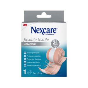 nexcare universal flexible textile aposito para cortar 1m x 6 cm transpirable elastico color piel